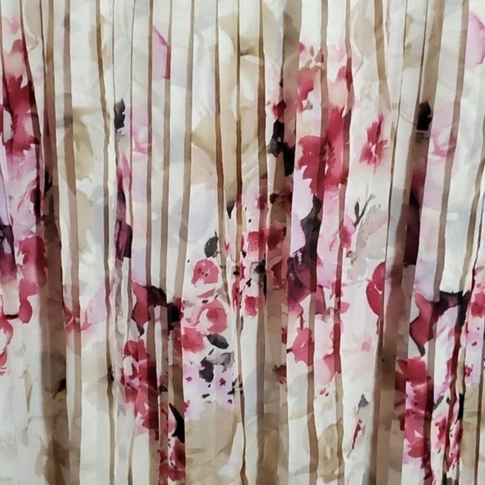 Chaps Womens Pink‎ Floral Button Down Shirt Pleated Back Blouse Feminine 3XNew - Picture 8 of 11
